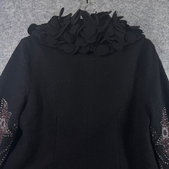 TARSIANI Wool Blend Whimsigoth Y2K Grunge Coat Jacket Made in Italy Size 40 - Picture 12 of 14